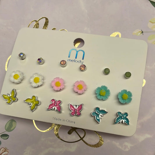 Butterfly Garden Earring Set