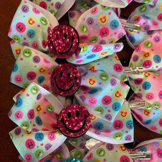Smiley Hair Bows-Girls
