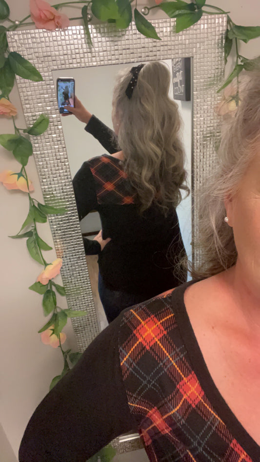 Sweetheart Plaid Top