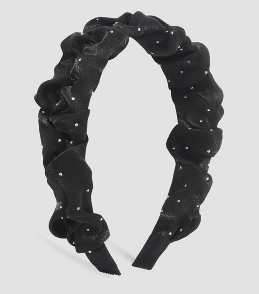 Embellished Ruched Headband