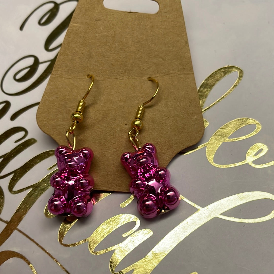 Metallic Gummy Bear Earrings