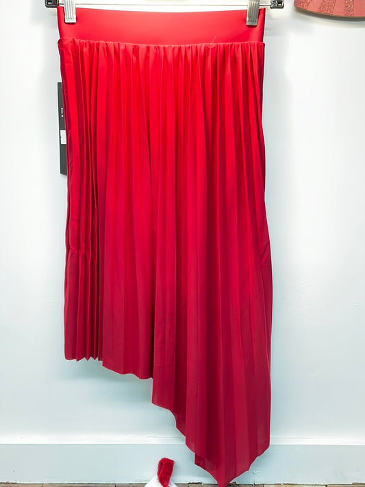 Red Pleated Skirt