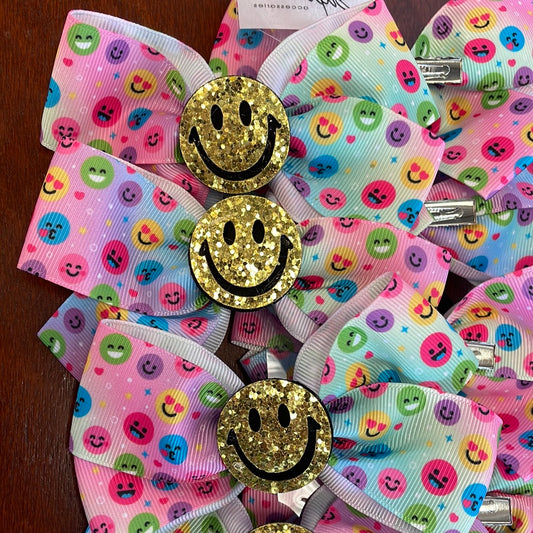 Smiley Hair Bows-Girls
