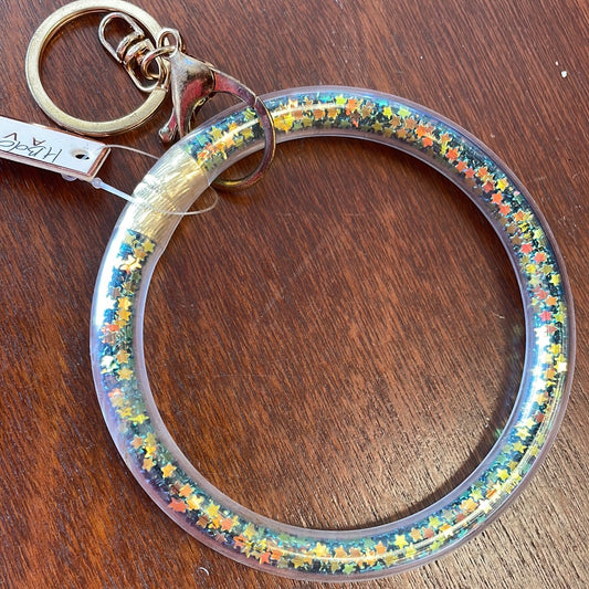Star Glitter Bangle Keychain