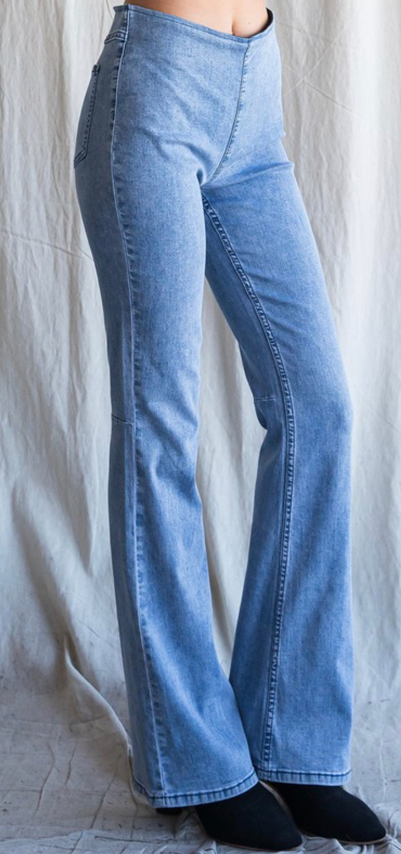 Pull-On Bootcut Jeans