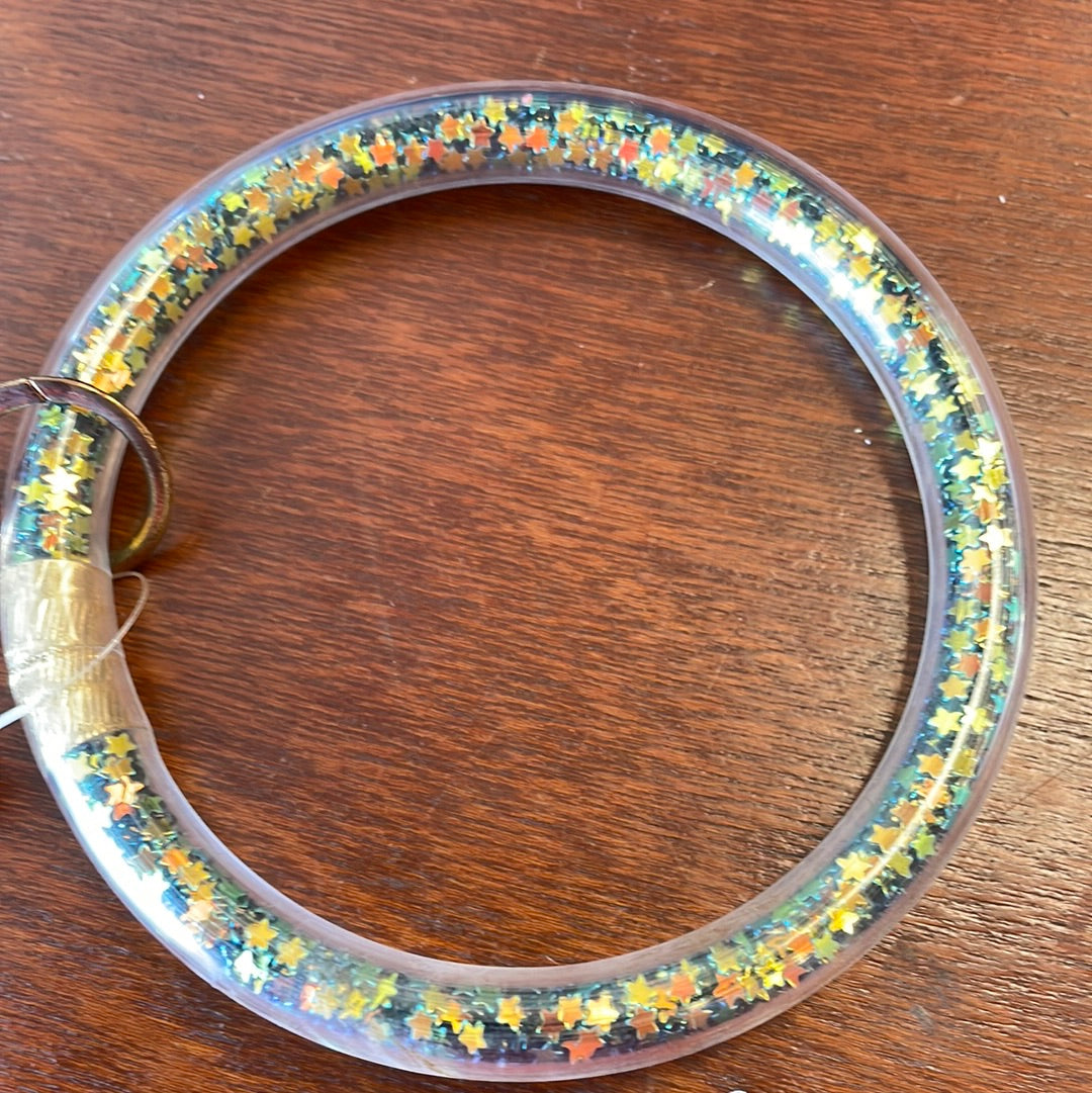 Star Glitter Bangle Keychain