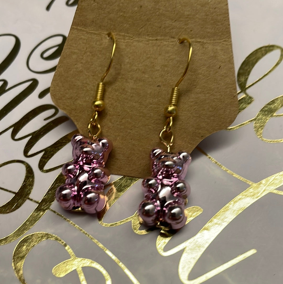 Metallic Gummy Bear Earrings