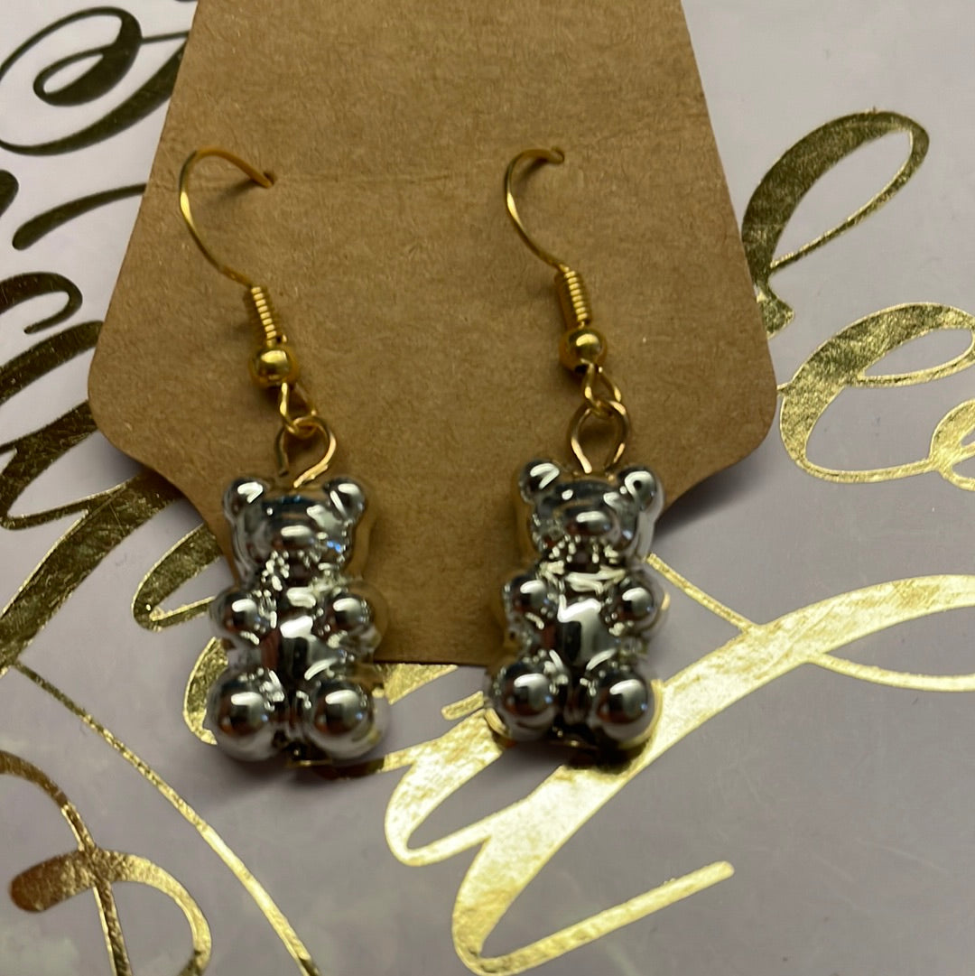 Metallic Gummy Bear Earrings