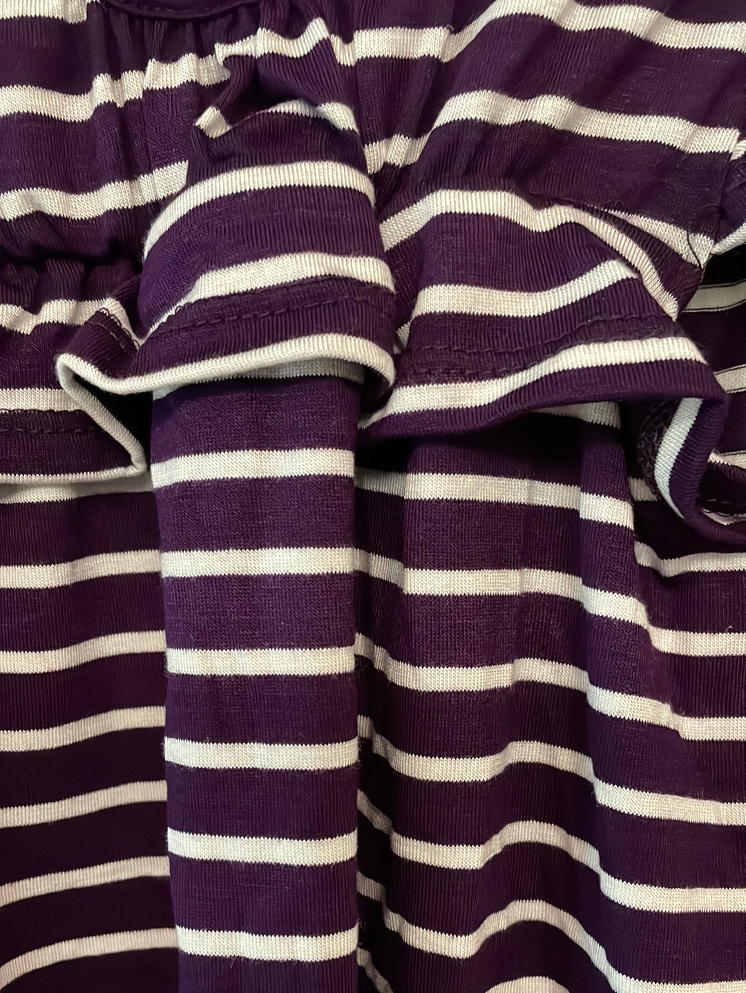 Stripe Flutter Sleeve Top-Girls