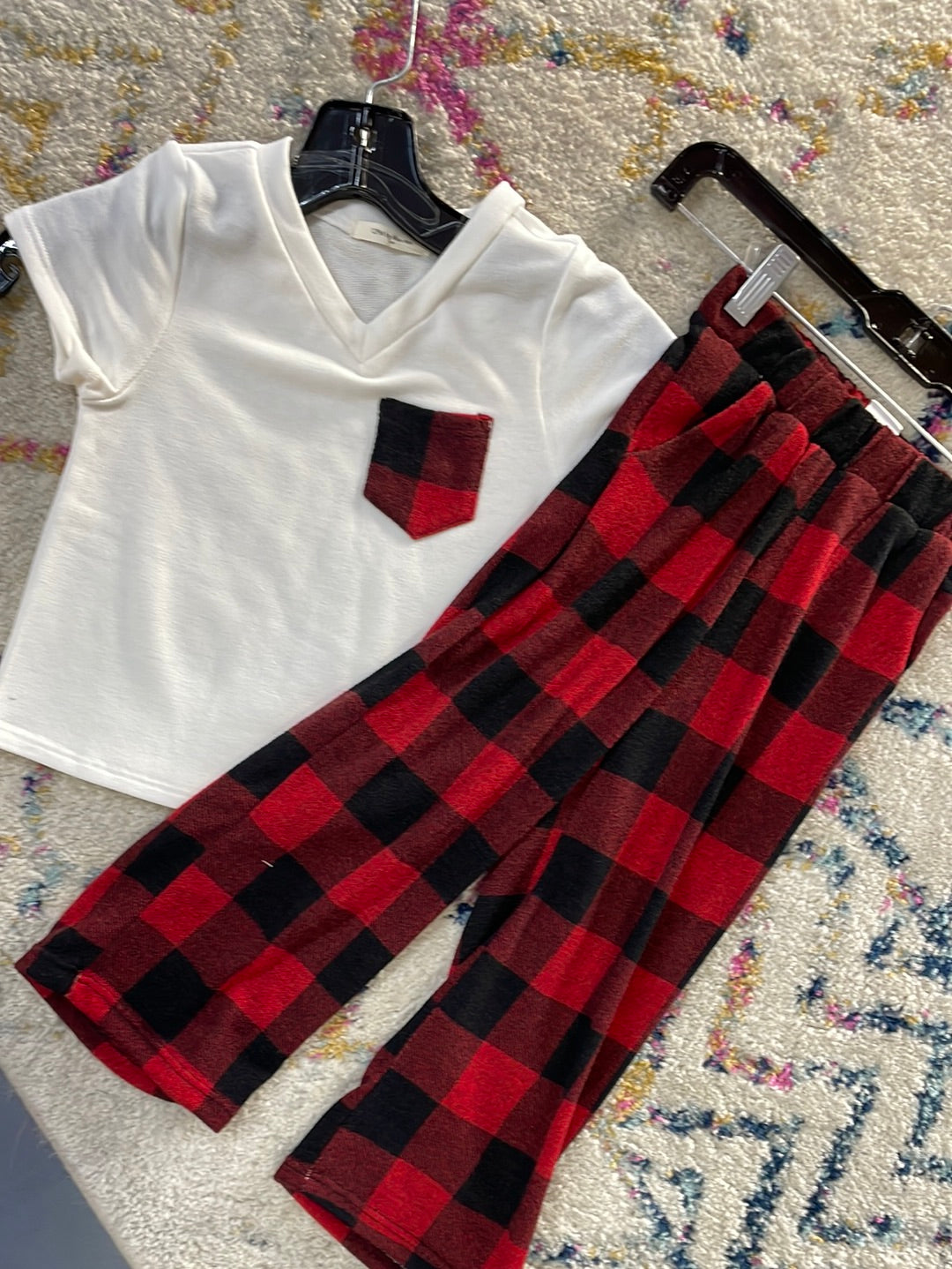 Plaid Pj Set-Girls