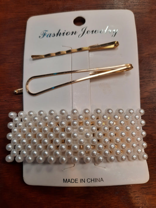 Pearl Hair Clip Set