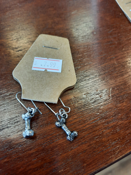 Dog bone earrings