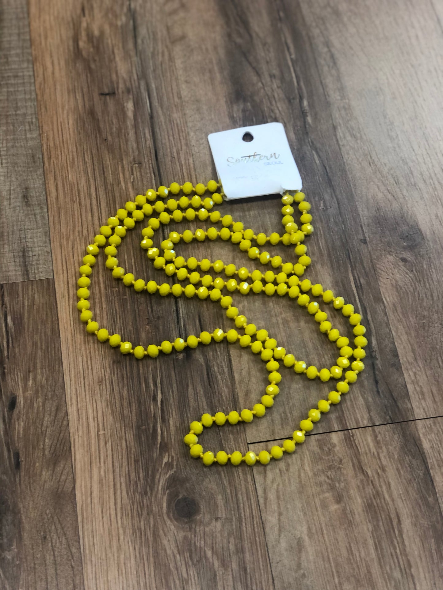 60 in. Glass Beaded necklace