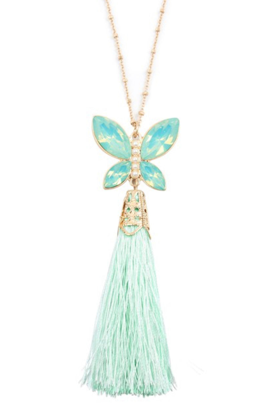 Butterfly Tassel Necklace