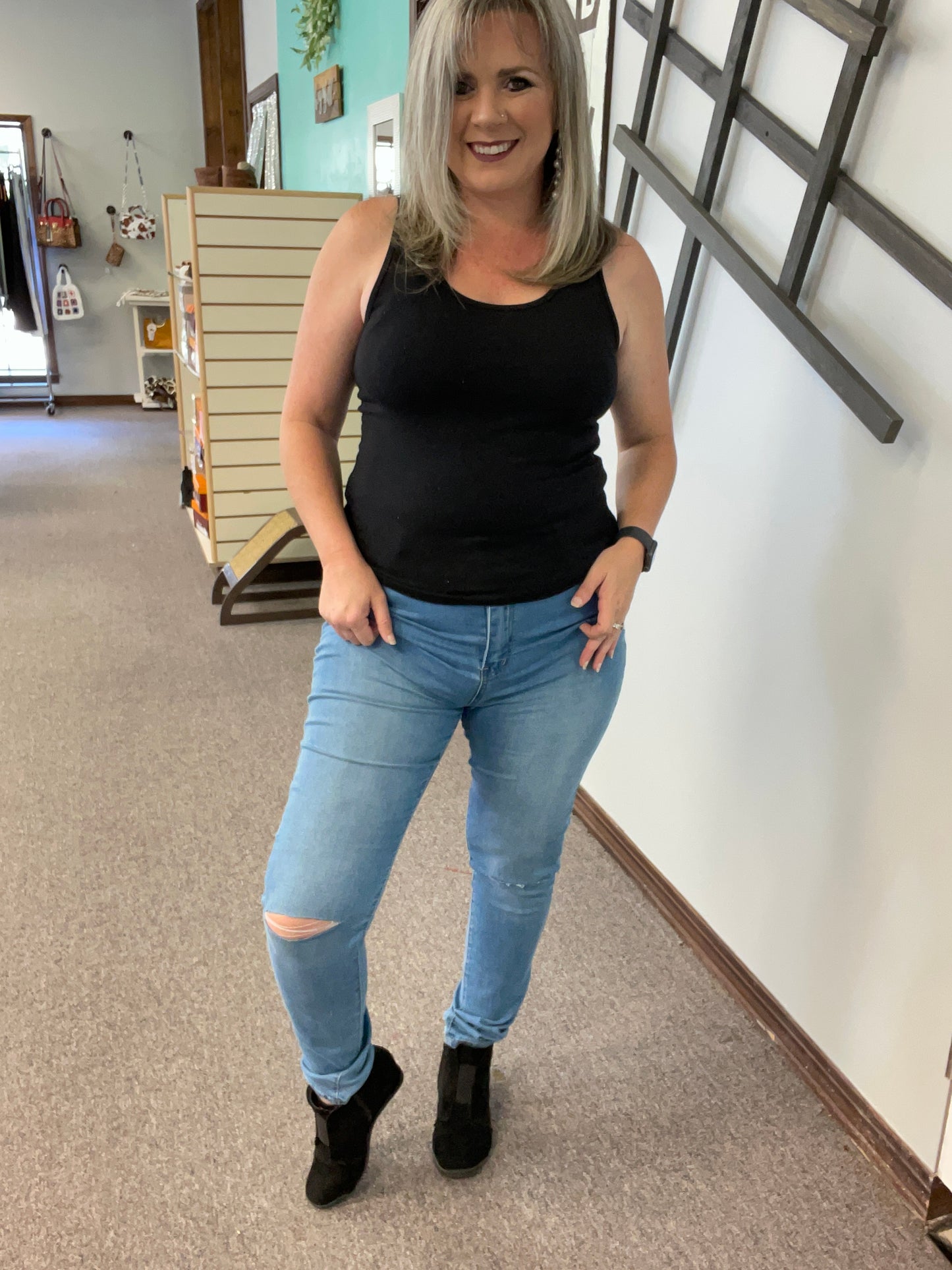 High Waisted Skinnies-Plus