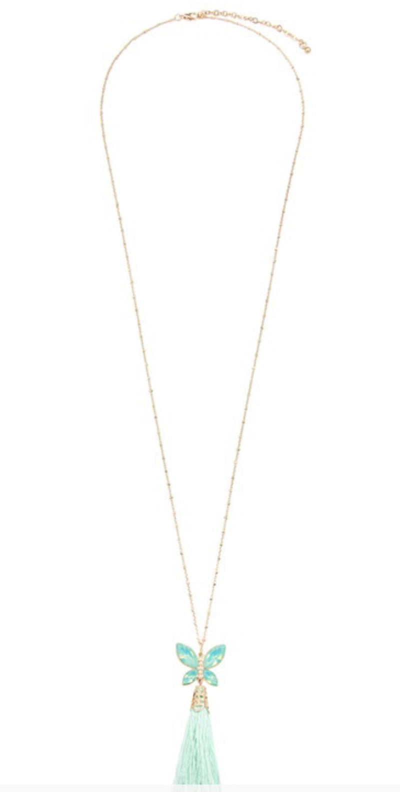 Butterfly Tassel Necklace