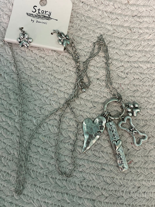 Live Love Bark Necklace Set