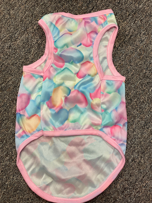 Rainbow Hearts Doggy Tank