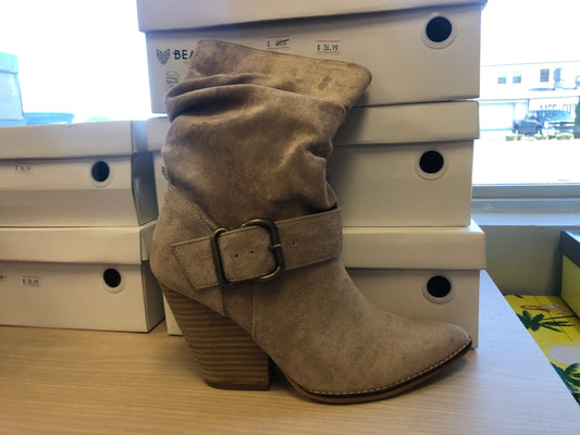 Tan Suede Slouchy Boots