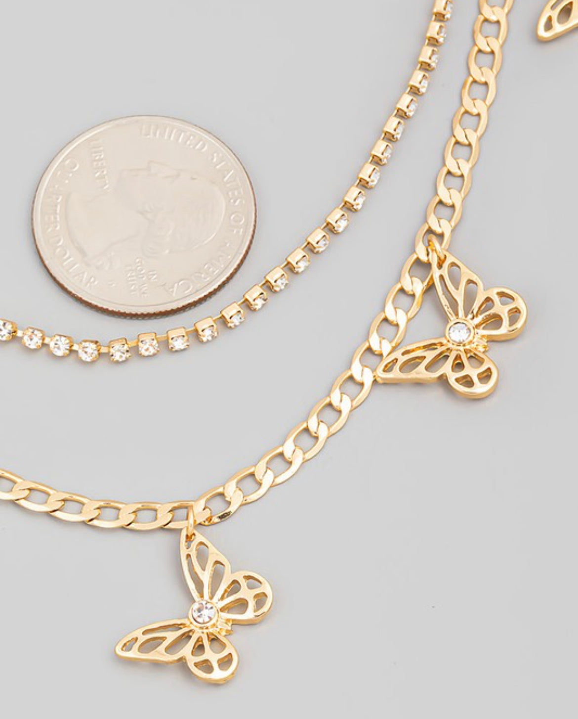 Layered Butterfly Necklace