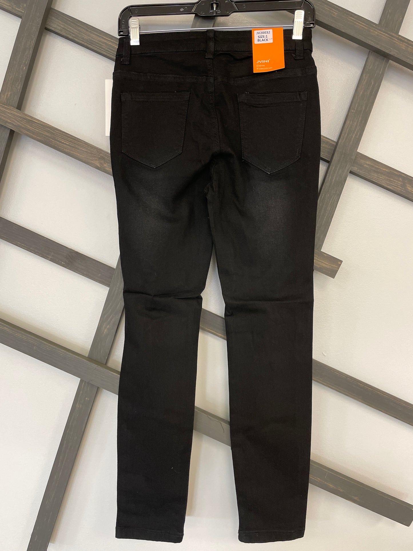 Black Distressed Jeggings