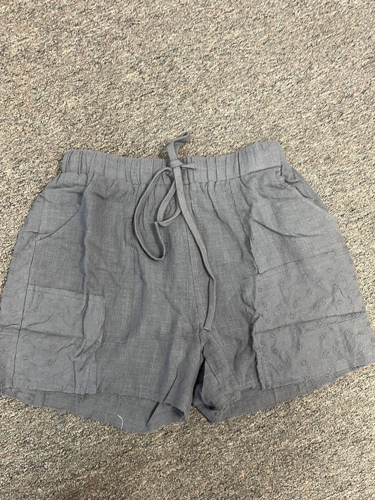 Patchwork Linen Shorts