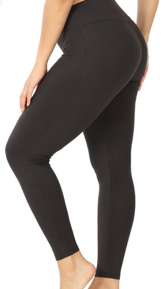 Buttersoft Black Leggings- Plus