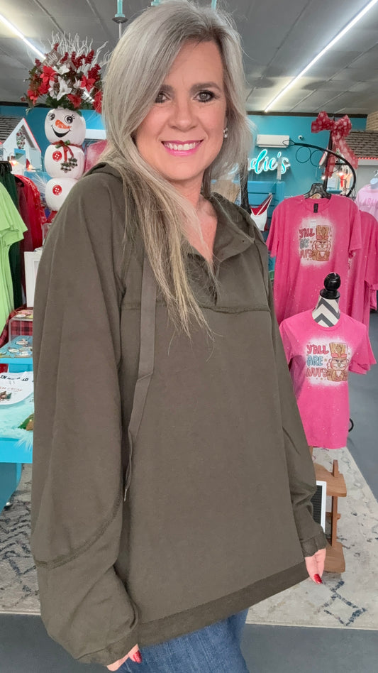 Olive Lightweight Hoodie