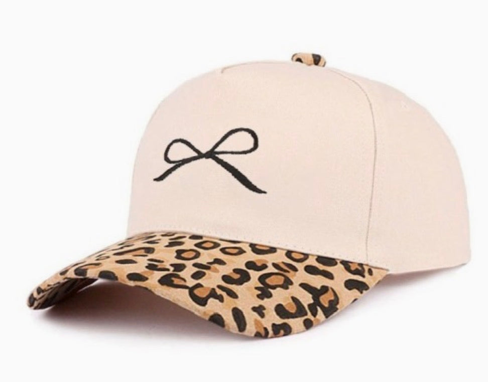 Leopard Bow Hat
