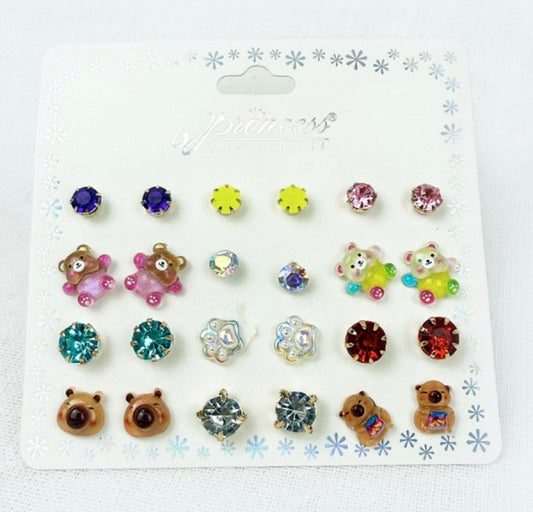 Teddy Stud Earrings-Girls