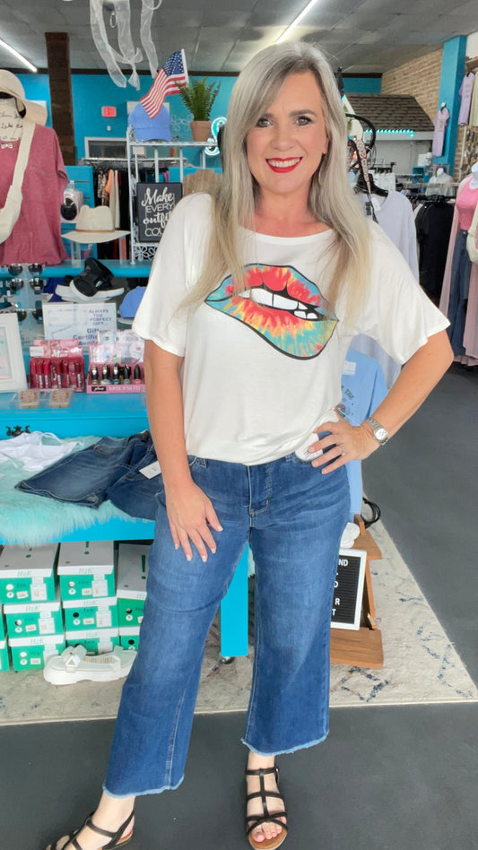 Tie Dye Lips Tee