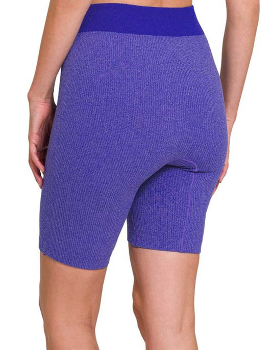 Ribbed Seamless Biker Shorts