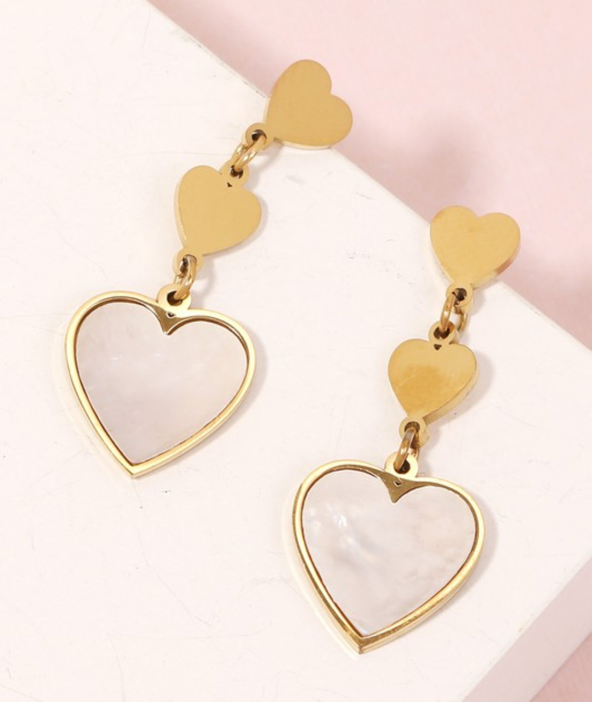 Abalone Heart Earrings