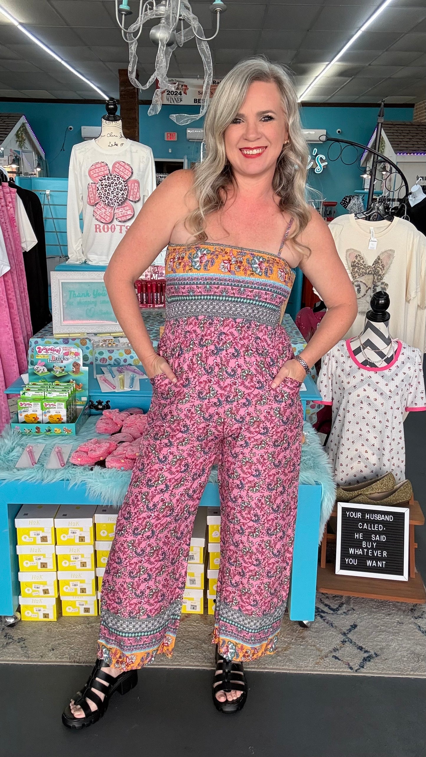 Floral Smocked Jumpsuit