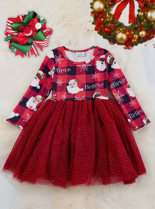 Santa Tulle Dress-Girls