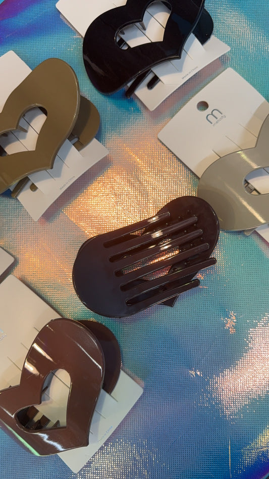 Flat Heart Claw Clip