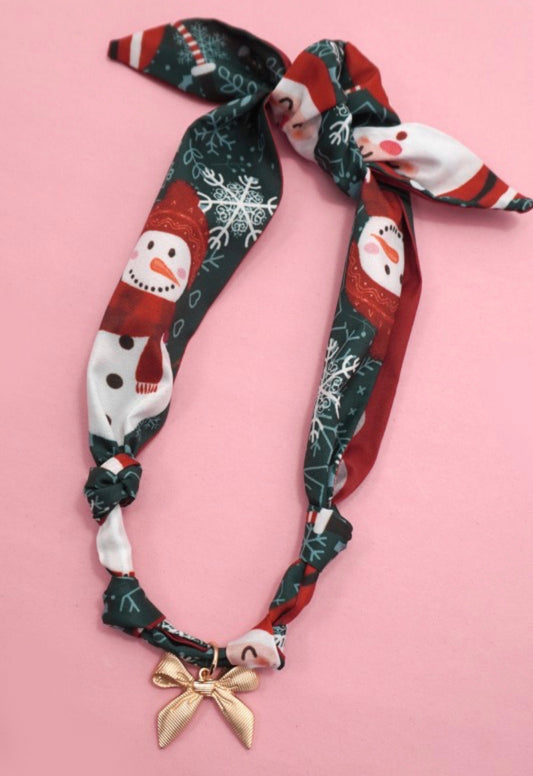 Christmas Scarf Necklace