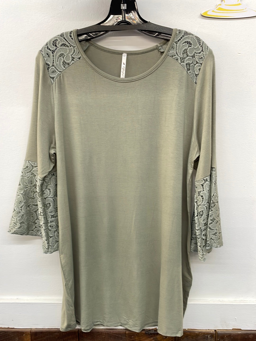 Olive Lace Tunic-Plus