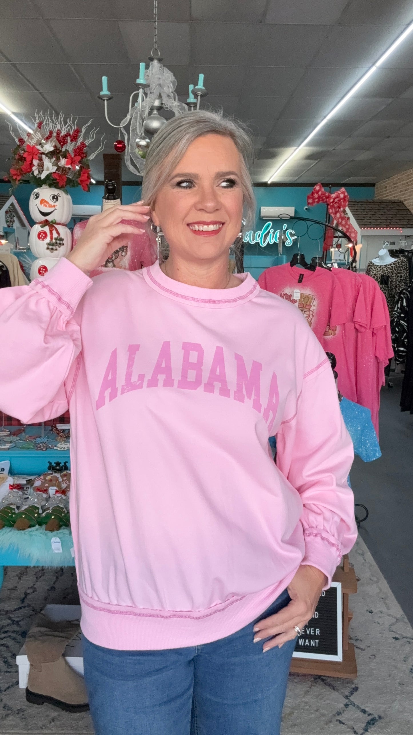 Pink Alabama Sweashirt
