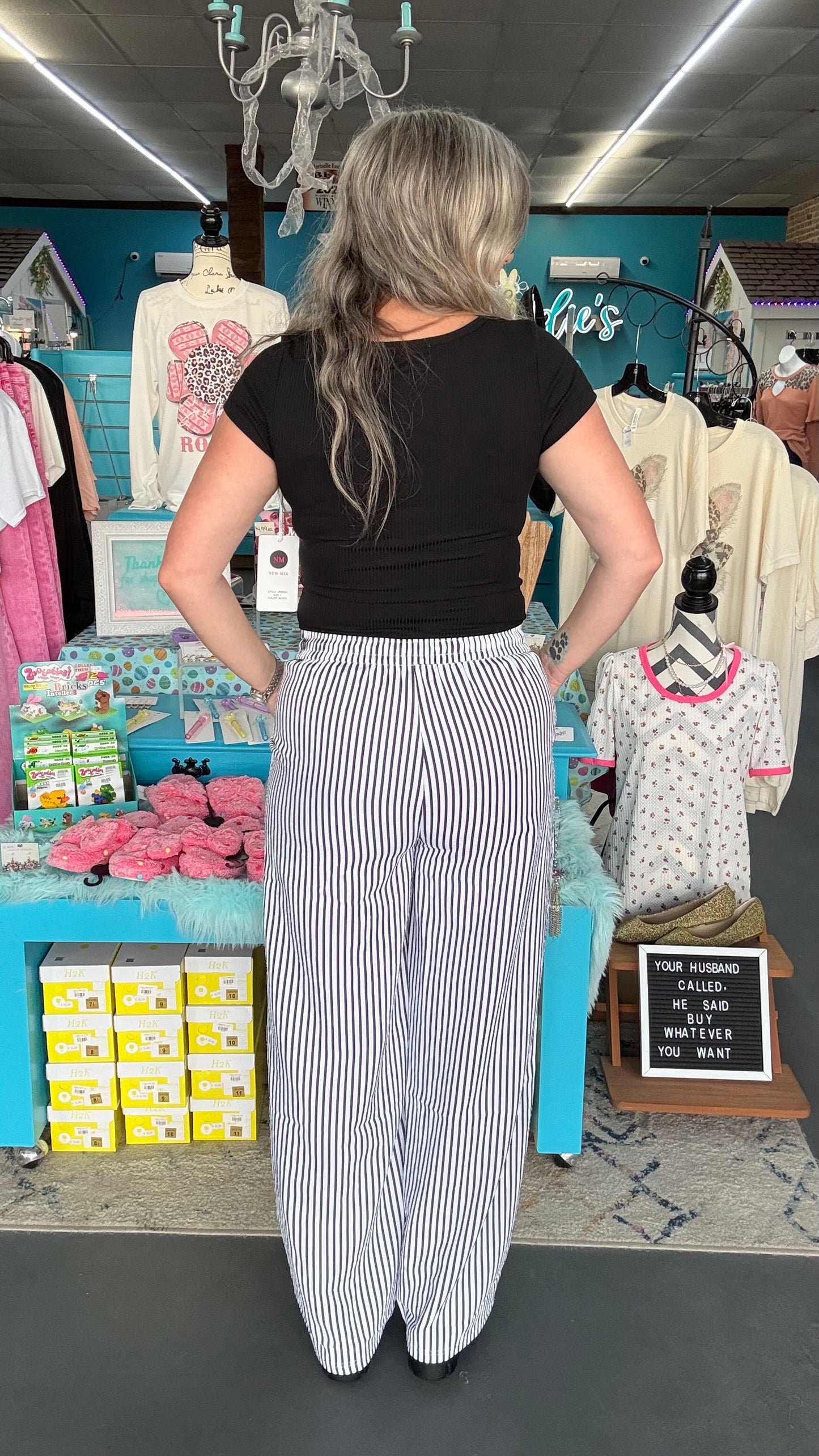 Stripe Pull-on Pants