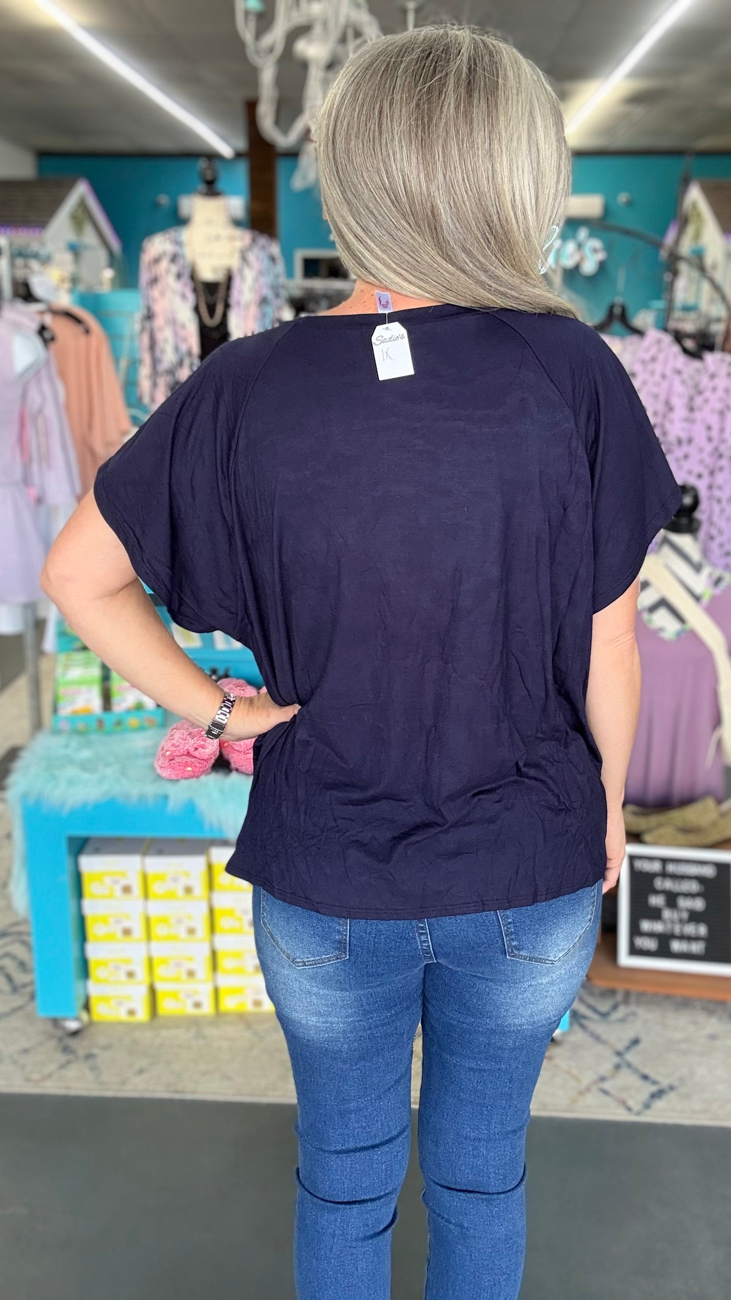 Sequin Flag Tee-Plus