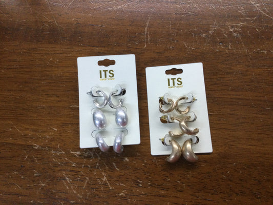 Multi abstract hoop earrings