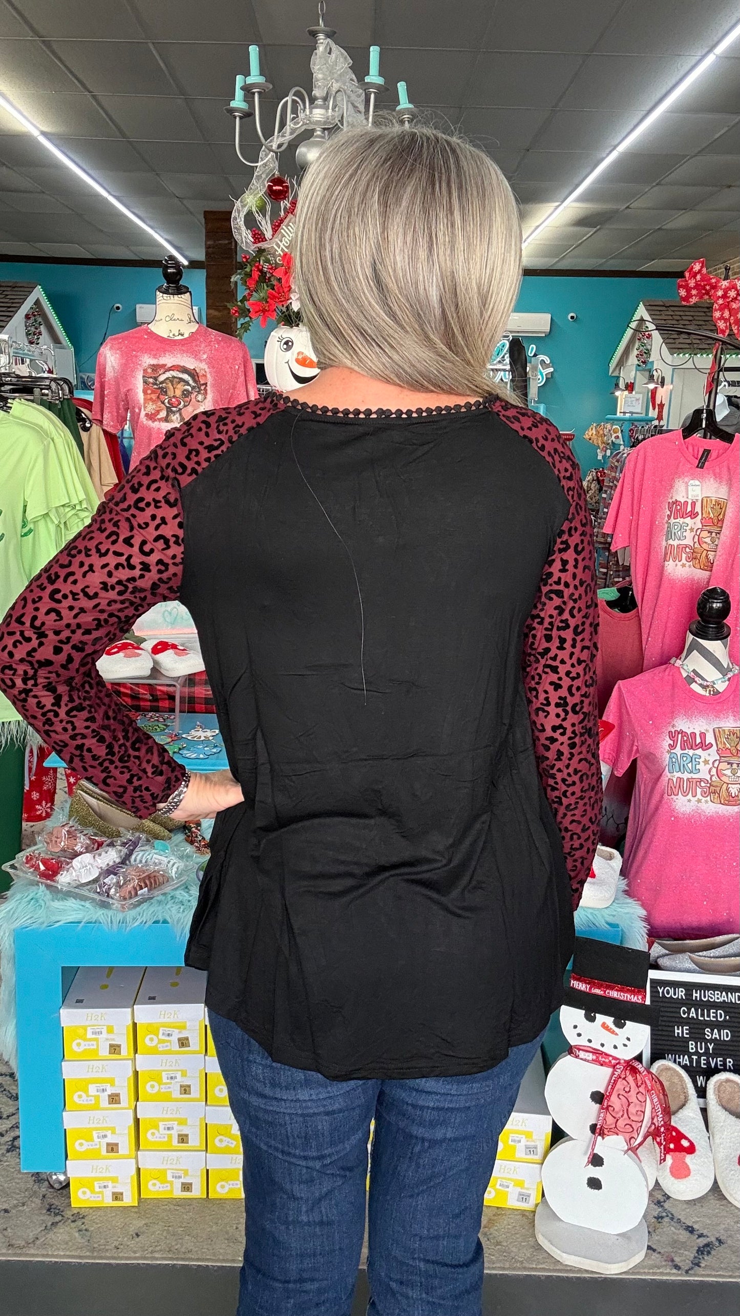 Mesh Leopard Swing Top