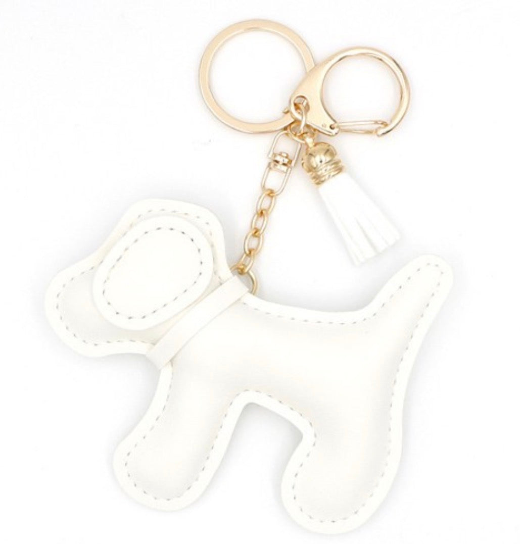 Leather Pup Bag Charm