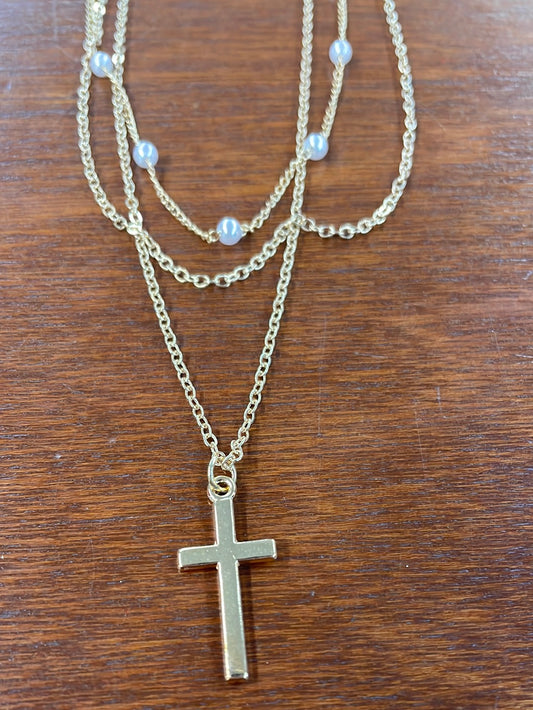 Layered Cross Necklace