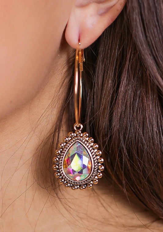 Iridescent Hoop Earrings