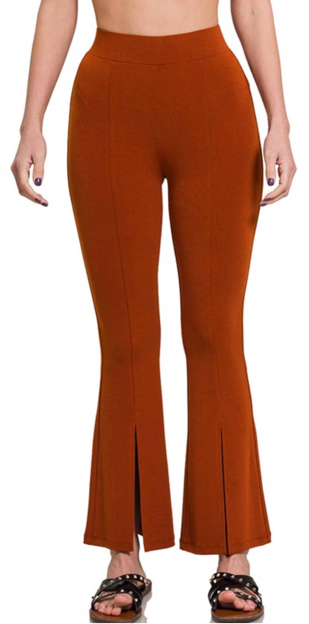 Split Front Flare Pants