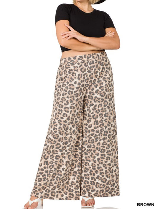 Leopard Palazzos-Plus