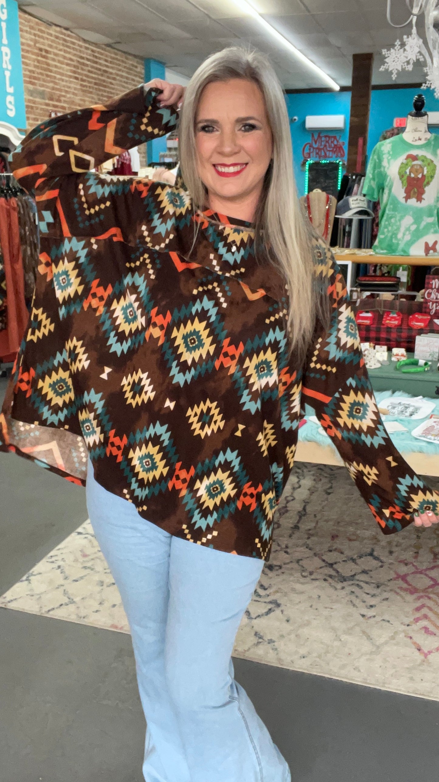 Aztec Poncho Tunic