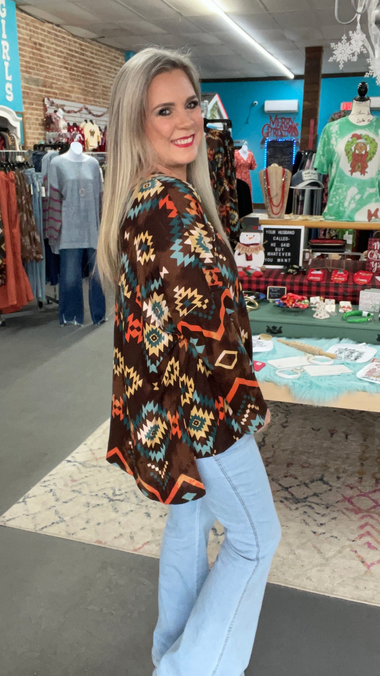 Aztec Poncho Tunic